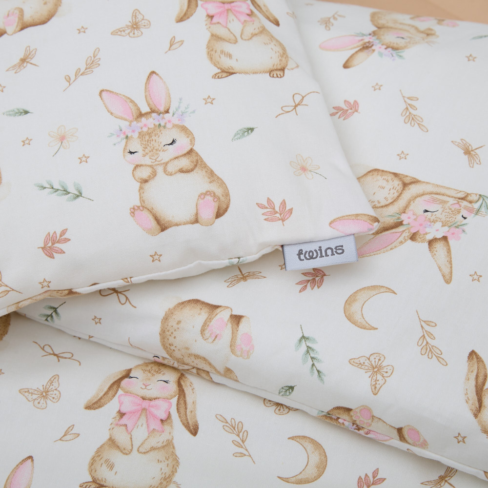 Twins Satin Limited - змінна постільна білизна для ліжечка, 4 елементи • Bunny