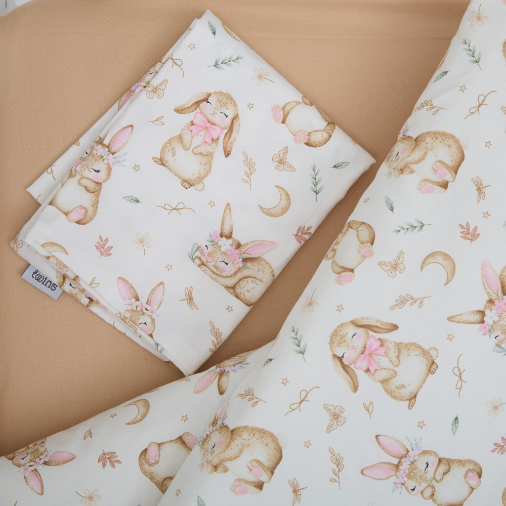 Twins Satin Limited - змінна постільна білизна для ліжечка, 4 елементи • Bunny