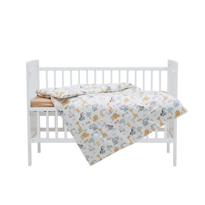 Twins Satin Limited - змінна постільна білизна для ліжечка, 4 елементи • Safari