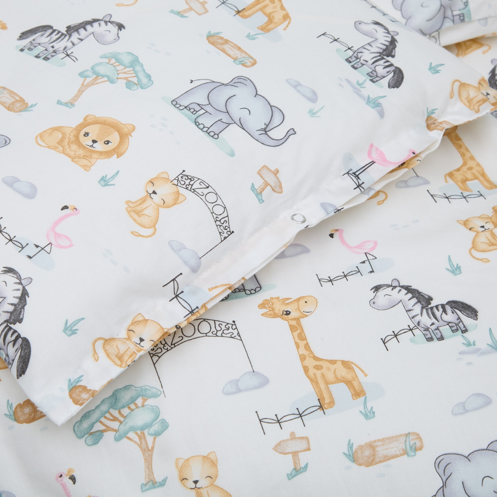 Twins Satin Limited - змінна постільна білизна для ліжечка, 4 елементи • Safari
