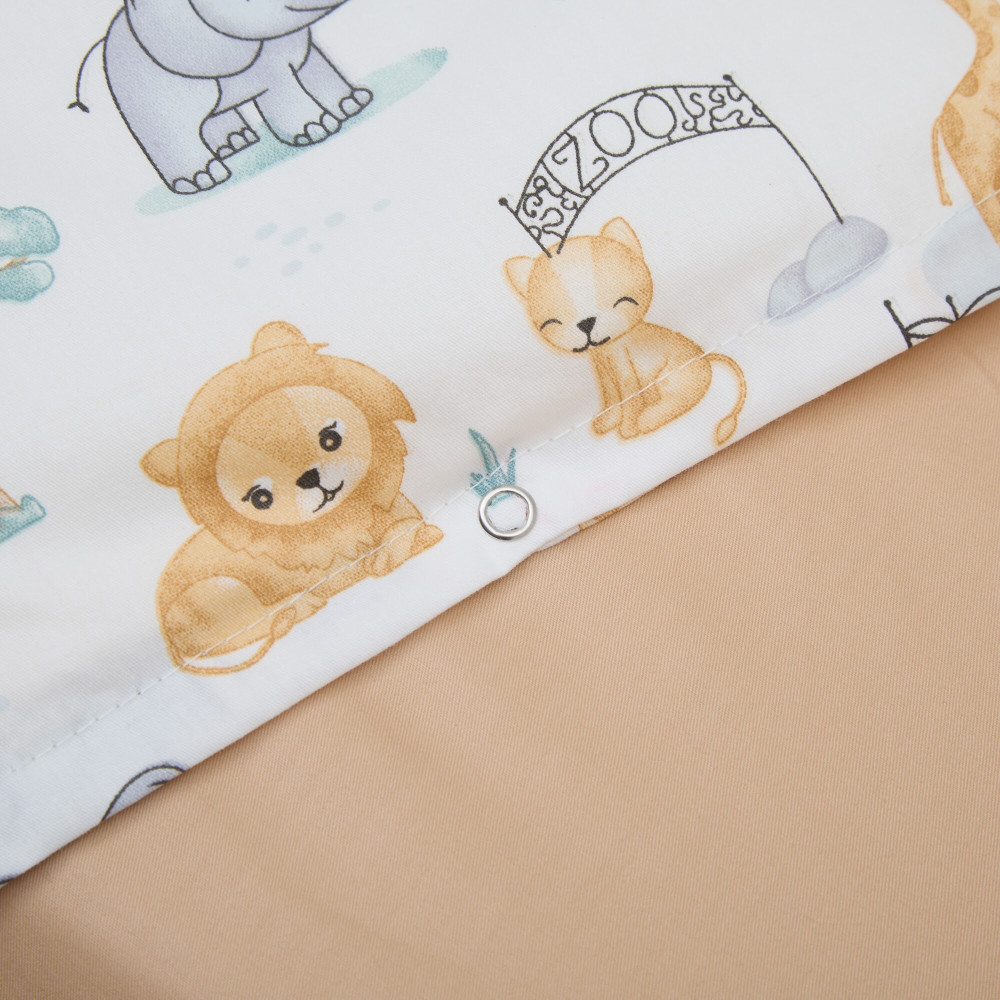 Twins Satin Limited - змінна постільна білизна для ліжечка, 4 елементи • Safari