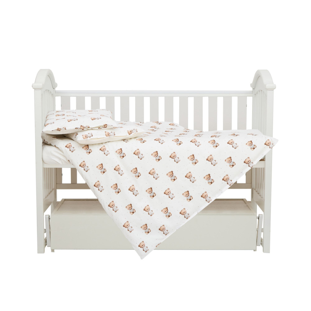 Twins Satin Limited - змінна постільна білизна для ліжечка, 4 елементи • Nighty Bears
