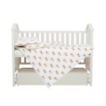 Twins Satin Limited - змінна постільна білизна для ліжечка, 4 елементи • Nighty Bears