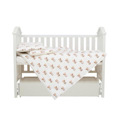 Twins Satin Limited - змінна постільна білизна для ліжечка, 4 елементи • Nighty Bears