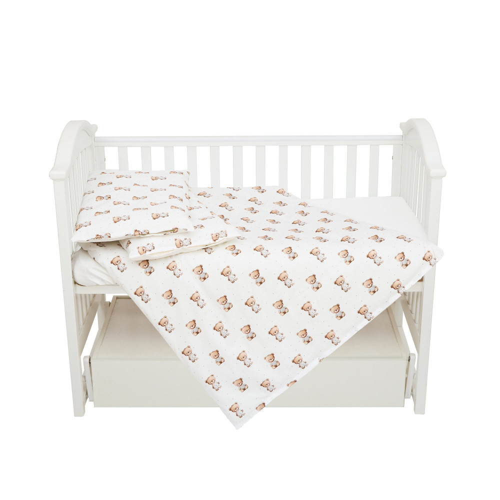 Twins Satin Limited - змінна постільна білизна для ліжечка, 4 елементи • Nighty Bears