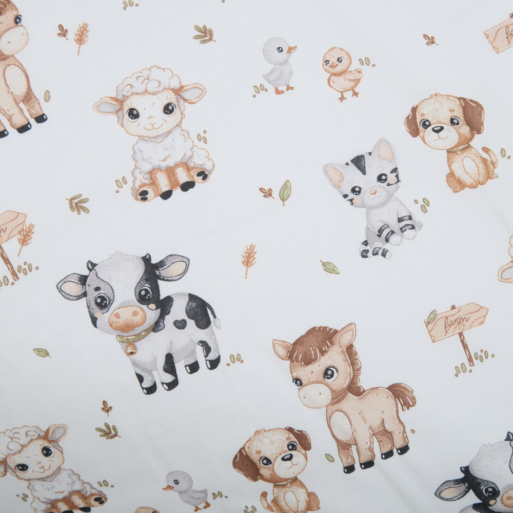 Twins Satin Limited - змінна постільна білизна для ліжечка, 4 елементи • Happy Farm