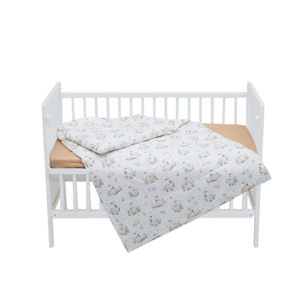 Twins Satin Limited - змінна постільна білизна для ліжечка, 4 елементи • Goslings