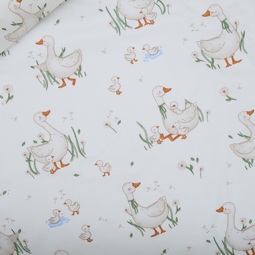 Twins Satin Limited - змінна постільна білизна для ліжечка, 4 елементи • Goslings
