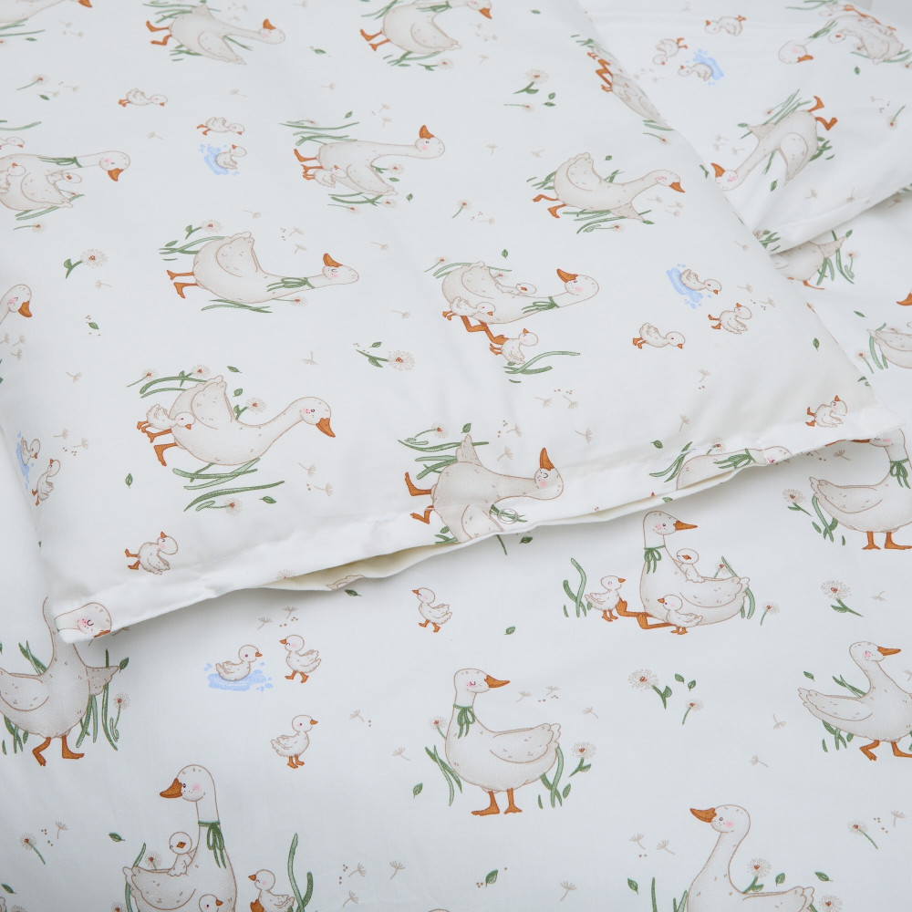 Twins Satin Limited - змінна постільна білизна для ліжечка, 4 елементи • Goslings