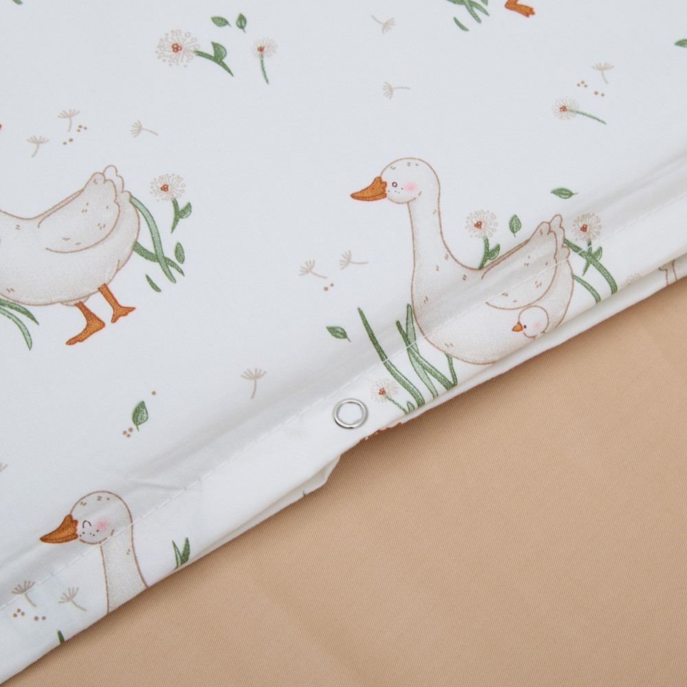 Twins Satin Limited - змінна постільна білизна для ліжечка, 4 елементи • Goslings