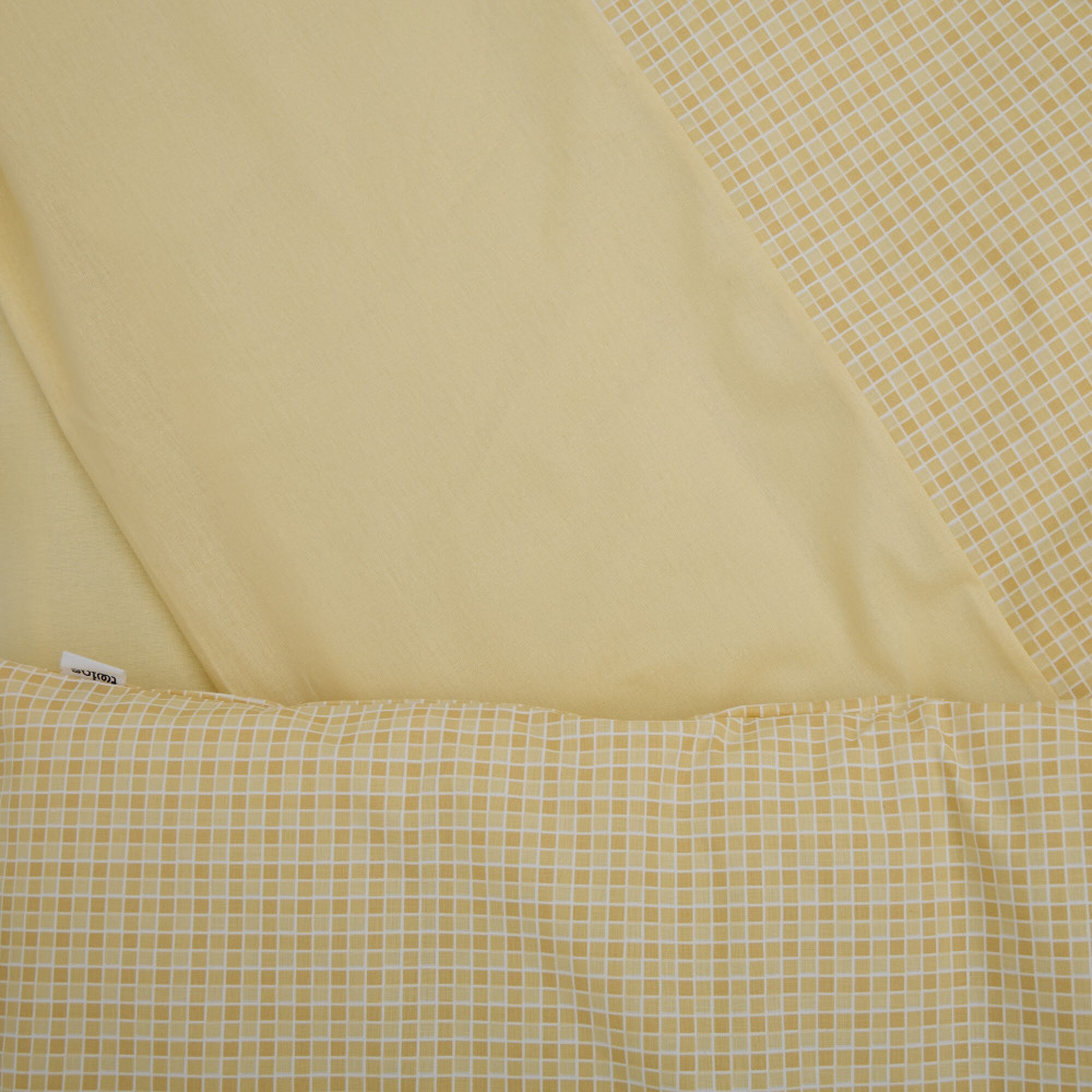 Twins Auro Print - змінна постільна білизна з бязі, 3 елементи • Жовтий Twins Auro Print - змінна постільна білизна з бязі, 3 елементи • Жовтий