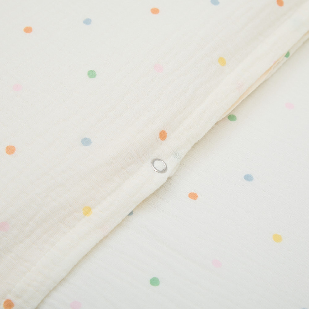 Twins Muslin Print - змінна постіль у ліжечко, 4 елементи • Горошки