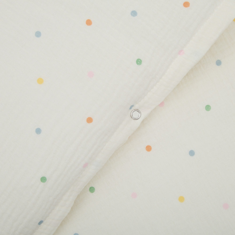 Twins Muslin Print - змінна постіль у ліжечко, 4 елементи • Горошки