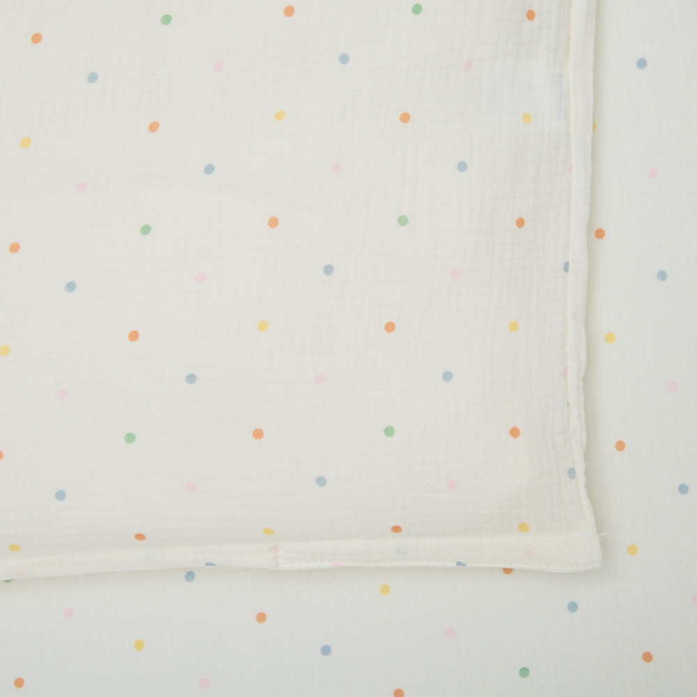 Twins Muslin Print - змінна постіль у ліжечко, 4 елементи • Горошки