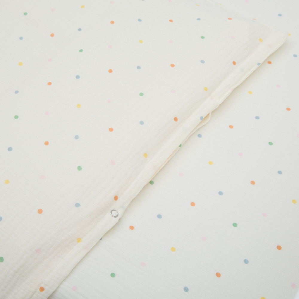Twins Muslin Print - змінна постіль у ліжечко, 4 елементи • Горошки