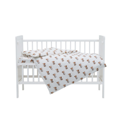 Twins Muslin Print - змінна постіль у ліжечко, 4 елементи • Nighty Bears