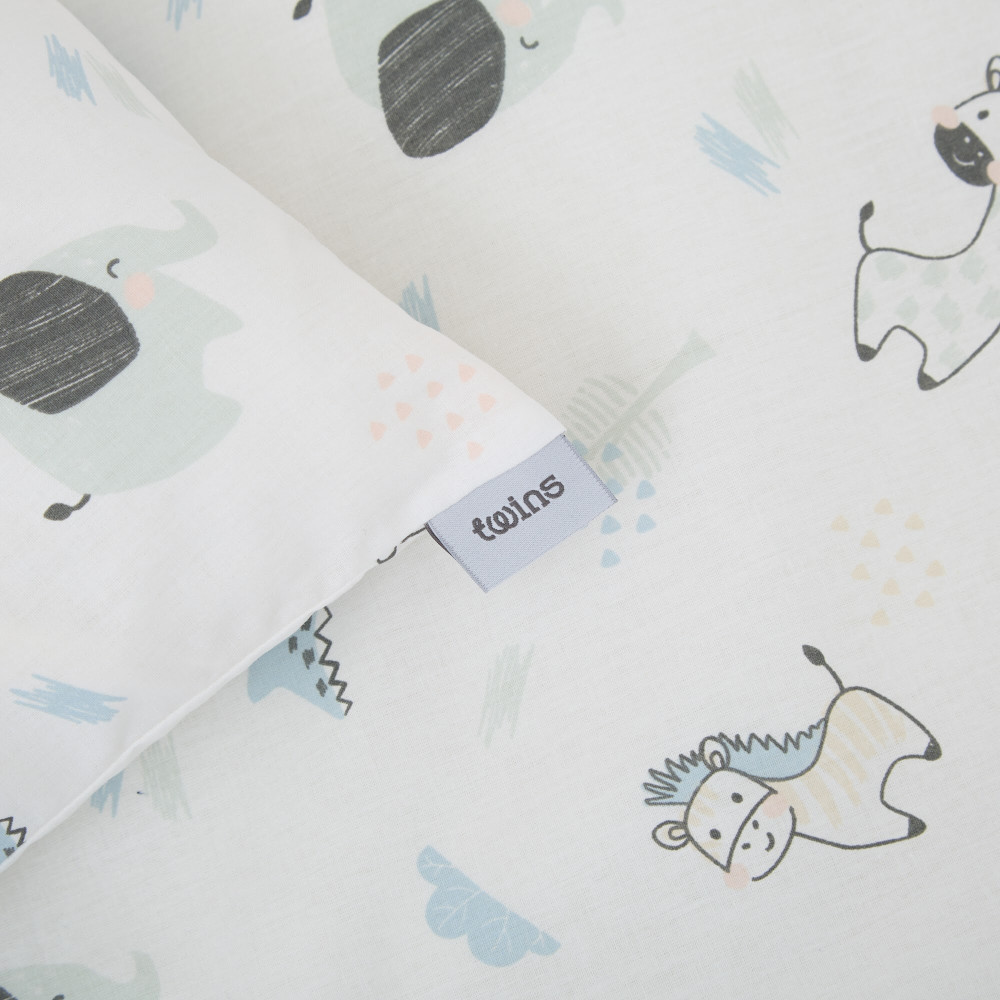 Twins Comfort line - змінна постіль у ліжечко, 3 елементи • Сафарі
