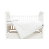 Twins Striped Satin - змінна сатинова постіль у ліжечко, 3 елементи • White