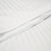Twins Striped Satin - змінна сатинова постіль у ліжечко, 3 елементи • White