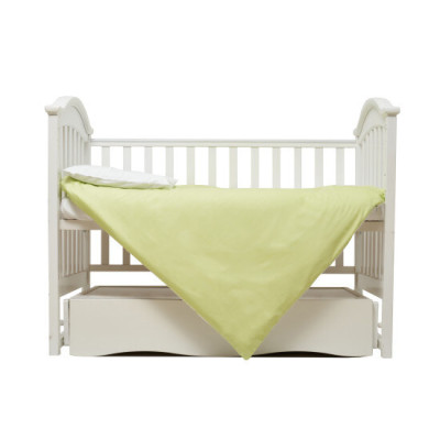 Twins Мишка - сменное постельное белье 3 элемента с шопером • White/green