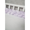 Twins Бампер-косичка трехпрядная 240 см - защита для детской кроватки • Lavender