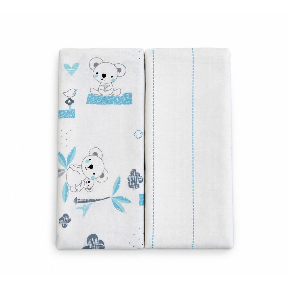 Twins Organic - набір пелюшок з органічної бавовни 110×80 см, 2 шт • Boy