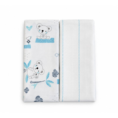 Twins Organic - набор пеленок из органического хлопка 110×80 см, 2 шт • Boy Twins Organic - набор пеленок из органического хлопка 110×80 см, 2 шт • Boy