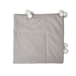 Twins Smurf - велюровий плед із помпонами 90×90 • Grey