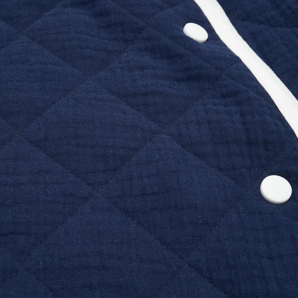 Twins Geometry - стьобаний мусліновий конверт для новонароджених • Dark Navy