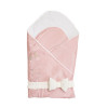 Twins Holiday - набір на виписку: плед-конверт і бантик • Powder pink