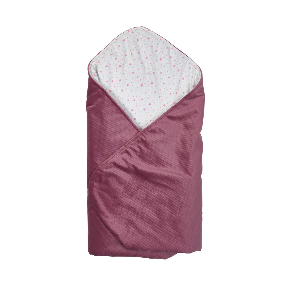 Twins Velvet Print - плед-конверт для новонароджених 80×80 • Purpur