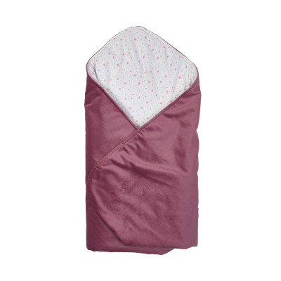 Twins Velvet Print - плед-конверт для новонароджених 80×80 • Purpur