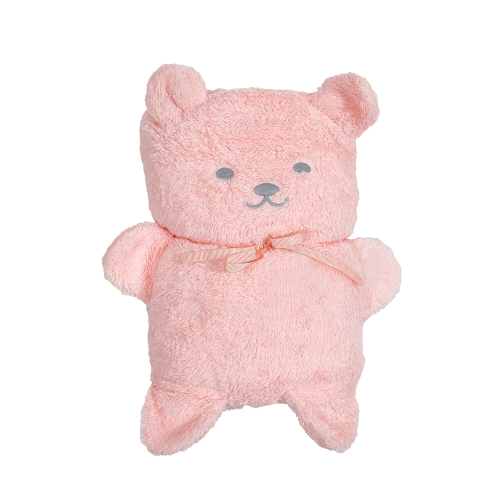 Bebekevi Ведмедик - плюшевий плед 90×95 • Pink