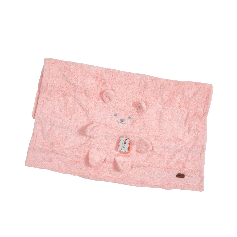 Bebekevi Ведмедик - плюшевий плед 90×95 • Pink