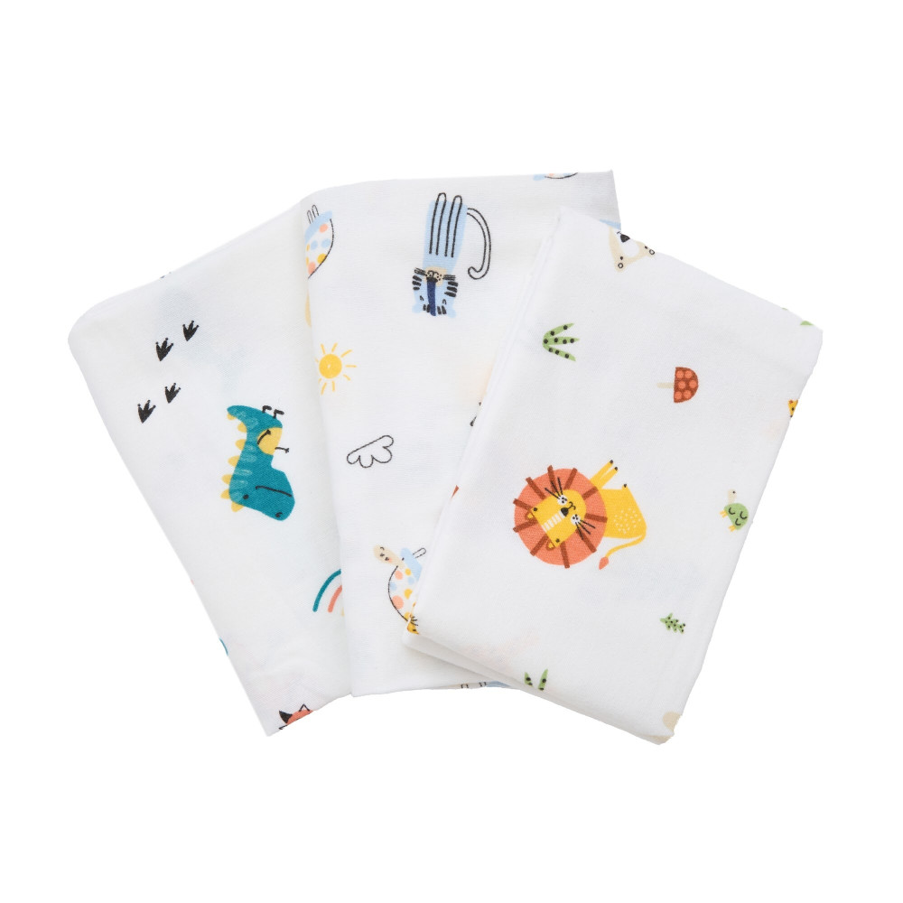 Twins Набір фланелевих пелюшок 3 шт - 110×80 см • Multicolor