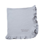 Twins Amore - мусліновий плед 100×100 см з рюшкою • Grey