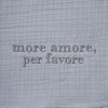 Twins Amore - мусліновий плед 100×100 см з рюшкою • Grey