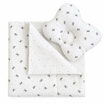 Twins Mimi - комплект на виписку, плед 90×90 см і подушка • Bow Бантики