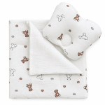 Twins Mimi - комплект на виписку, плед 90×90 см і подушка • Teddy