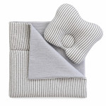 Twins Mimi - комплект на виписку, плед 90×90 см і подушка • Stripes