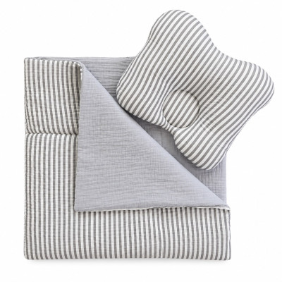 Twins Mimi - комплект на виписку, плед 90×90 см і подушка • Stripes