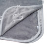 Twins Love - велюровий плед 90×90 см з вишивкою • Grey