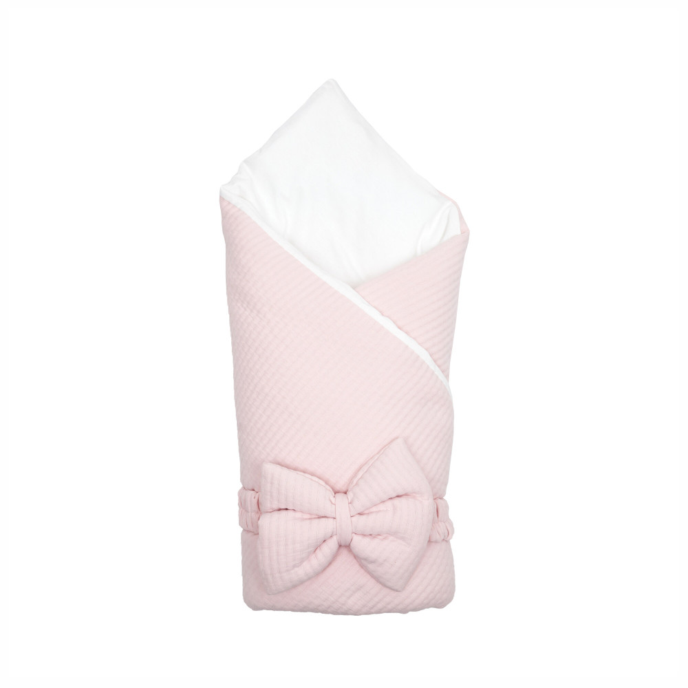 Twins Cotton New - конверт-плед 90 × 90 зі знімним наповнювачем • Baby pink