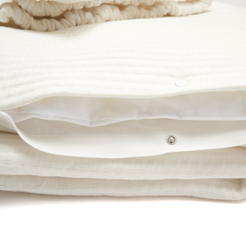 Twins Cotton New - конверт-плед 90 × 90 зі знімним наповнювачем • Ecru