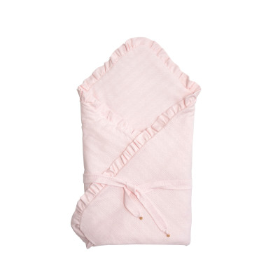 Twins Softie - конверт-плед на выписку 90 × 90 из интерлока • Pink