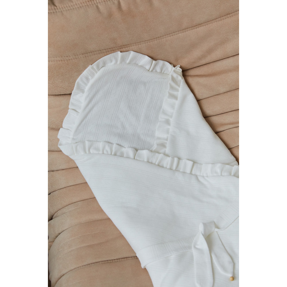 Twins Softie - конверт-плед на виписку 90 × 90 з інтерлоку • White