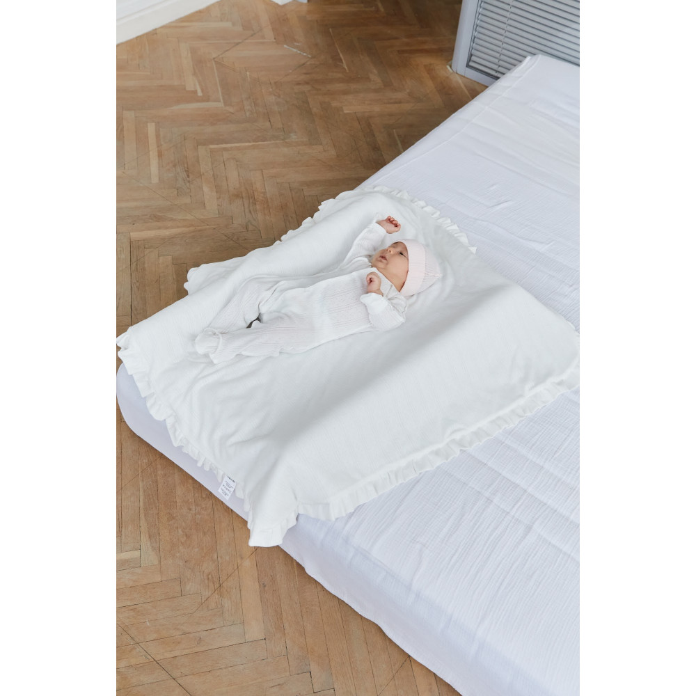Twins Softie - конверт-плед на виписку 90 × 90 з інтерлоку • White
