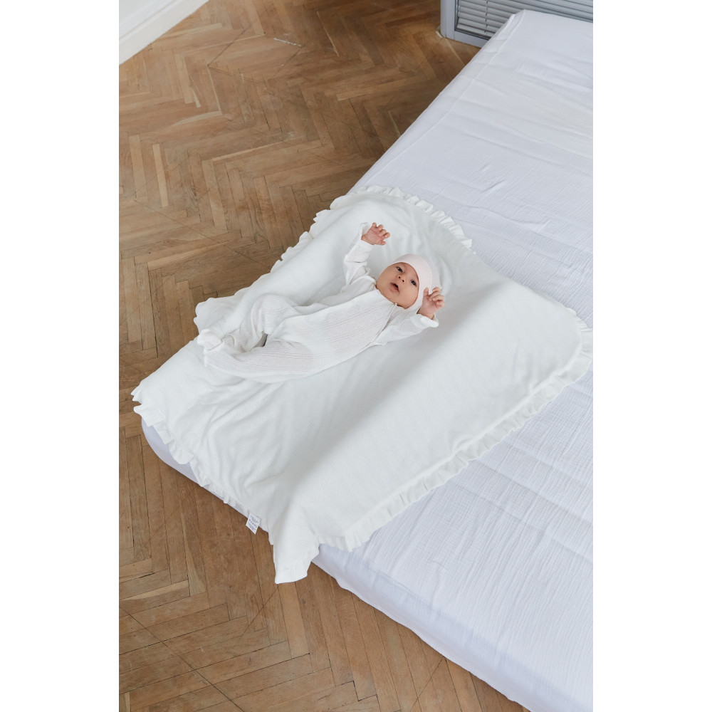 Twins Softie - конверт-плед на виписку 90 × 90 з інтерлоку • White