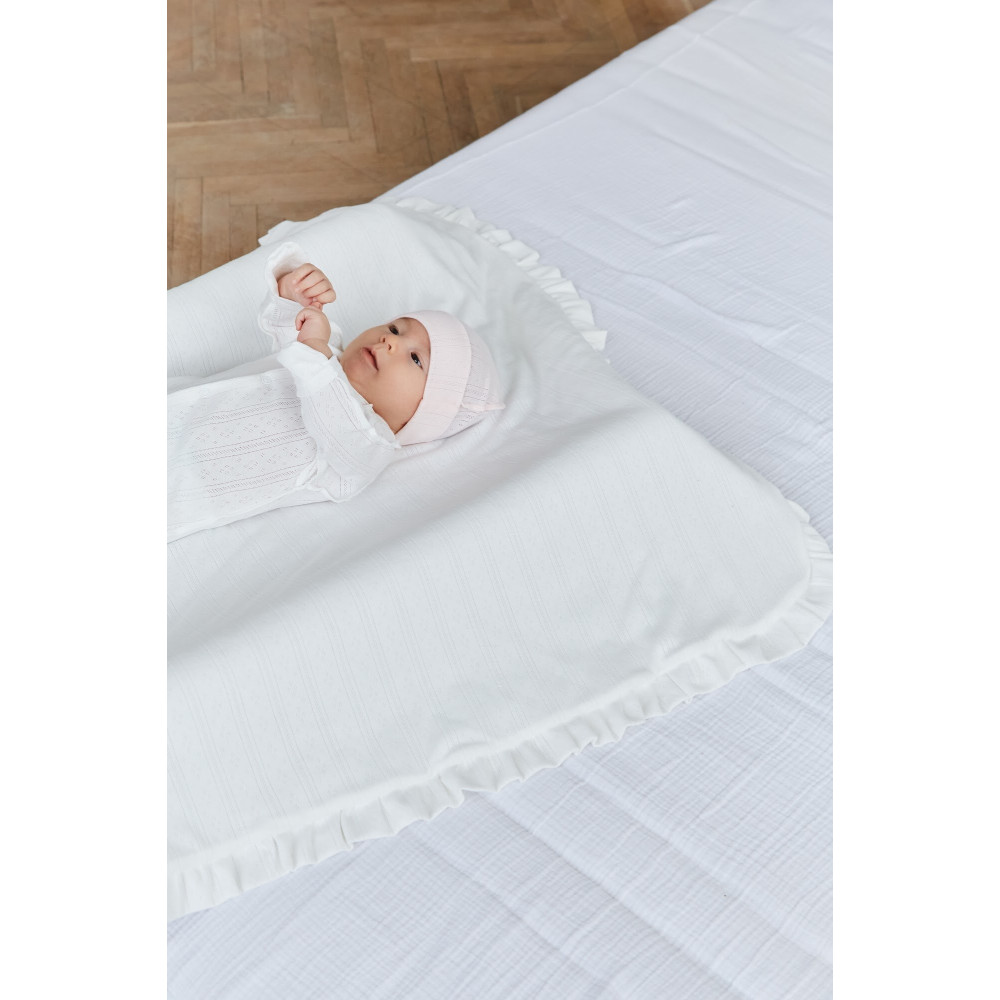 Twins Softie - конверт-плед на виписку 90 × 90 з інтерлоку • White