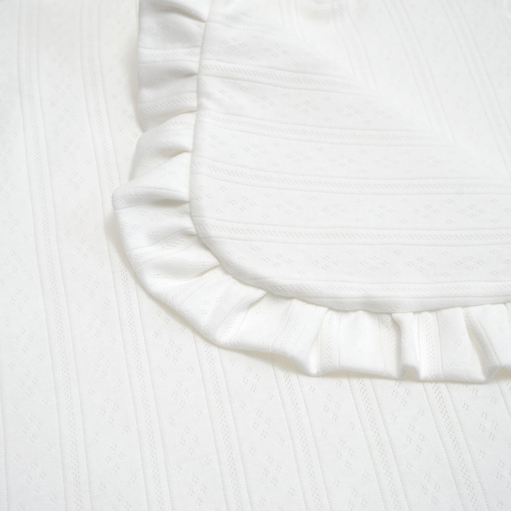 Twins Softie - конверт-плед на виписку 90 × 90 з інтерлоку • White